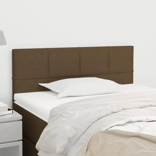 vidaXL Kopfteil Dunkelbraun 100x5x78/88 cm Stoff