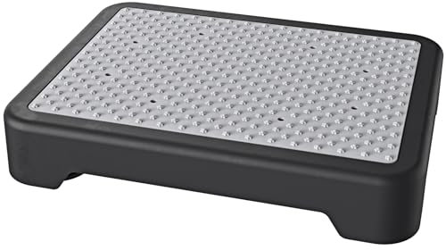 SPACELEAD Mobility Step Stool for Adults & Seniors, Indoor/Outdoor Portable Stair Assist, Anti-Slip Bathroom Step Stool, Platform Step for Kitchen, Office, and Bedroom, 600lbs Capacity, Black-Gray