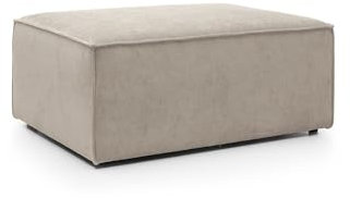 Abakus Direct Modulares Sofa Doris in Beige Cord Chenille (Fußhocker)