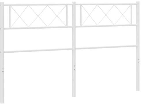 vidaXL Ersatz-Kopfteil Metall Weiß 150 cm