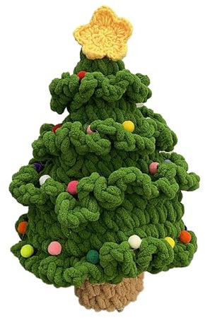 Kit Uncinetto per Albero di Natale, Kit Stella Fiocco di Neve di Natale Kit Uncinetto per Principianti per Natale Kit Fai da Te Lavorato a Maglia Tutto in uno per Albero di Natale Carino(Digitare 3)