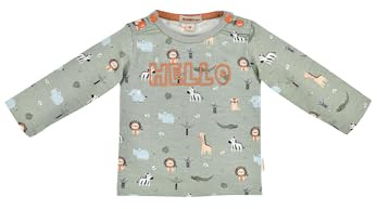 Bondi Baby Langarmshirt Safariallover 93967 | Safari Allover – Süßes Tier-Print Shirt mit Druckknöpfen – Für Babys & Kleinkinder – Abenteuerlicher Look