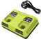 Bonadget 6.0A Dual Port P118 Battery Charger Compatible with Ryobi One+ 12V 14.4V 18V Li-ion & Ni-MH RB18L50 RB18L40 RB18L25 P108 P105 P107 ect Battery Charger