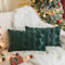 XNSHUN 2er Set Kissenbezug Weihnachten, Deko Kissenhüllen Weihnachtsdeko Plüschkissen Sofakissen Deko Bezug, Zierkissenbezug Für Kissen Sofa Schlafzimmer Wohnzimmer (30x50cm,Grün-Weihnachtsbaum)