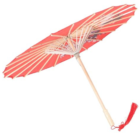 WATIIFUFU Seidenschirm im chinesischen Stil kinder regenschirm kinderregenschirme Chinesischer Trachtenregenschirm Regenschirm aus Tanzpapier Seidenschirm mit Druckdesign zarter Seidenschirm