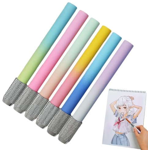 WOGXN Bleistiftverlängerung, Bleistiftverlängerungshalter - Crayon Extension-Verlängerer | Tragbare Bleistifthalter-Verlängerung, ergonomische Bleistiftverlängerung für Farbstifte, 6/8 Stück