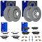 ATE PowerDisc Bremsscheiben + Beläge vorne + hinten passend für A6 4F C6