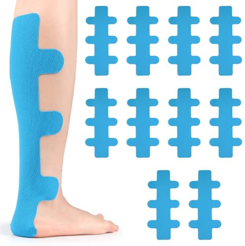 10 Stück PreCut Kinesiotapes für Fersensehne, Vorgeschnitten Profi Physio Tape Achillessehne Physio Tape Hautfreundlich & Wasserfestes & Elastisches Sporttape Kinesiologie Tape Physiotape Muskeltape