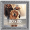 VictoR Vintage Bilderrahmen „Rubens“ in 20x20 cm Schwarz Silber - Leiste: 30x20mm - Echtglas - Fotorahmen Barock - Antik - Bilderrahmen 20x20 Silber - Quadratisch