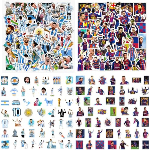 ZOOMPIL Football Stickers, Waterproof Football Stickers, Football Star Stickers, Football Stickers for Water Bottles, Tumblers, Luggage Scrapbook, Pack of 100