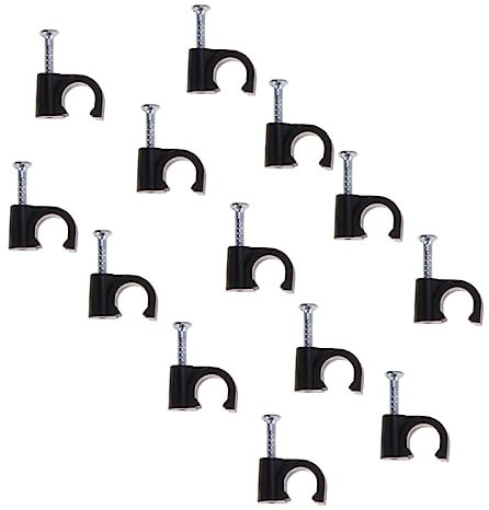 jojofuny 100stücke Kunststoff Kabelclip Drahtklemme Schwarz Kabelhalter Für Stromkabel Telefonleitungs-organizer Wandbefestigung Kabelmanagement Für Büro Und Zuhause