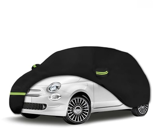 Tefebatu Housse Voiture pour Fiat 124 Sport Coupe,Coque Intégrale pour Protection Contre Le Soleil, La Pluie Et avec Fermeture éclair Et Cordon De Serrage Coupe-Vent