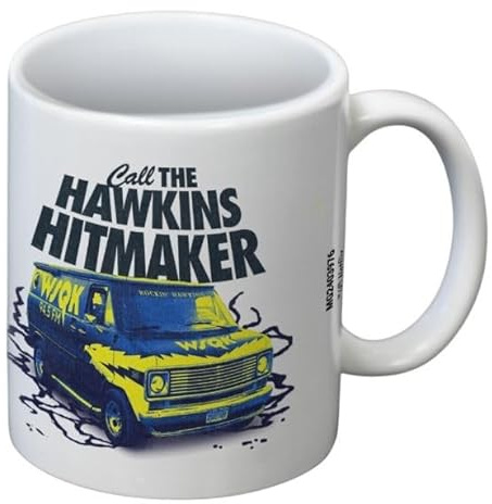 Stranger Things Hawkins Hitmaker White Ceramic Mug 315ml / 11oz, Official Netflix Licensed Mug, Collectible Drinkware for Fans