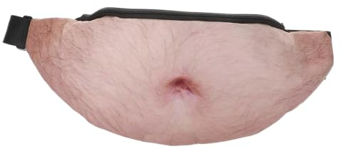 STOBAZA Lustige Pu Bauchtasche Herren Bierbauch Hüfttasche Reise Outdoor Gürteltasche Spaßiges Geschenk für Alltag Jogging Wandern Gym