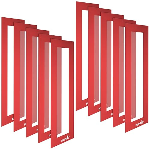 POPPSTAR Magnetrahmen magnetisch mit Magnetverschluss, rot, 10 Stück