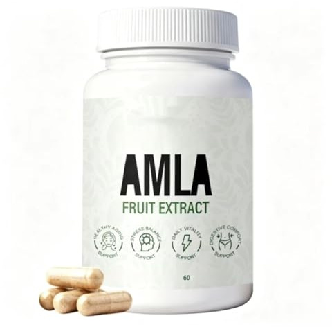 Amla orgánica|Vitamina C, ayuda a la salud de la piel,metabolismo | suaviza la digestión, alivia la hinchazón, equilibra el estado de ánimo y el estrés, apoya las articulaciones