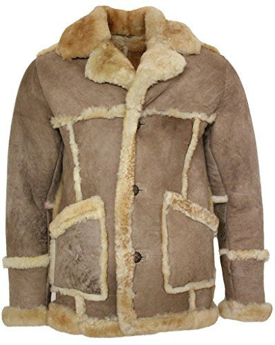 Infinity Leather Men’s Designer Long Winter Real Sheepskin Coat 2XL
