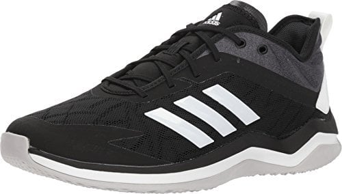 adidas Men's Speed Trainer 4 Baseball Shoe, Black/Crystal White/Carbon, 13.5 M US