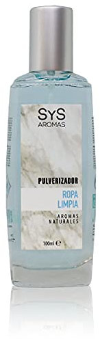 SYS Aromas Ambientador Pulverizador Ropa Limpia - Aroma Natural - Fragancia Duradera, Elimina Olores, Hogar, Oficina, Baño, Coche - 100 ml
