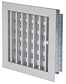 Bocchetta Aria 20x20 cm Griglia regolabile ALLUMINIO con Adattatore D.120