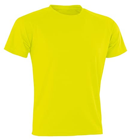Spiro Adults Unisex Impact Aircool Tee (2XL) (Flo Yellow)
