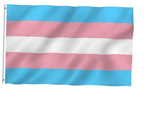 CULER 35.4x59 Zoll Große Flagge Transgender-Flagge Banner Polyester Gedruckt Bunte Friedensflagge Mit Messingösen