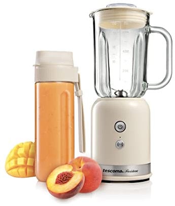 Tescoma President 909030.44 Frullatore Elettrico Crema 0.6 Lt 350W 11.5 x 14.5 x 32.5 cm