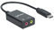 MANHATTAN USB-C Audio-/Sound-Adapter, USB-C auf 3,5 mm Mikrofon-In und Audio-Out-Anschlüsse, 480 Mbit/s (USB 2.0), unterstützt 2.1 Stereo, Kabel 11 cm, schwarz, Box