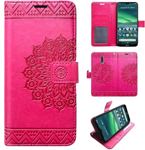 betterfon Hülle Kompatibel mit Nokia 2.3 | Klapphülle Schutzhülle mit Kartenfächer Kompatibel für 2.3 | Magnetverschluss Klapphülle | Pink