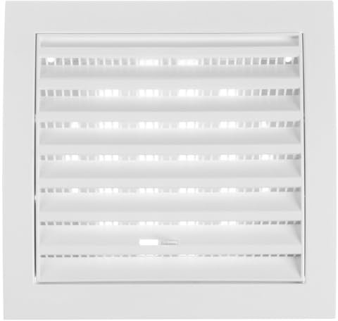Steinberg14 Blanco Ø 100mm Rejilla Cuadrado con Brida para Tubos de Ventilacion con Tapa de Cierre y Mosquitera, Plastico ABS