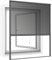Windhager COOL Sonnenschutz Rollofenster zum Einhängen, Fliegengitter Alurahmen, Hitzeschutz Fenster, Mückenschutz, Selbstbausatz 100 x 160cm, anthrazit