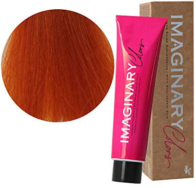 The Imaginary Colors | Coloración Permanente Vegana con Ácido Hialurónico | Cobertura 100% | Color Cobrizo 8-43 Rubio Claro Cobrizo Dorado - 100 ml (Pack de 3 uds.)