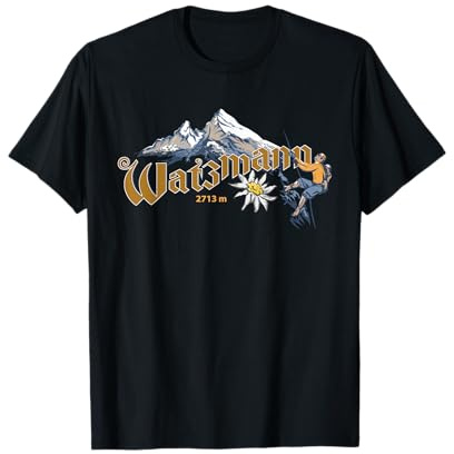 Bergsteiger klettert auf den Berg Watzmann in Berchtesgaden T-Shirt