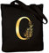 CARAKNOTS Monogrammierte Geschenke für Frauen, Initiale O, personalisierte Geschenke, Tragetasche für Lehrer, Geschenke, Hochzeit, Brautjungfern, Freunde, schwarze Umhängetasche mit Innentasche