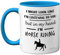 Stuff4 Horse Gifts for Women Men - in My Head I'm Horse Riding - Riding Gifts for Lovers, Mugs Girls, Rider 11oz Ceramic Dishwasher Safe Blue Handle Mugs Cup