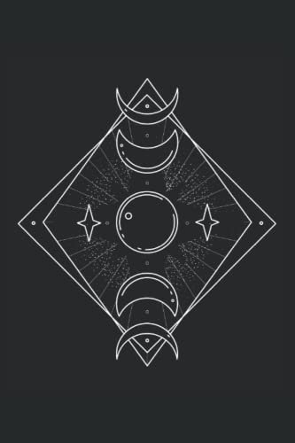 Notizbuch: Mondphase Notizbuch | 6x9 Zoll DIN A5 | 120 Seiten Punktraster | Astrologie Notizheft | Mond Tagebuch | Vollmond Schreibheft | Magischer Mond Geschenk