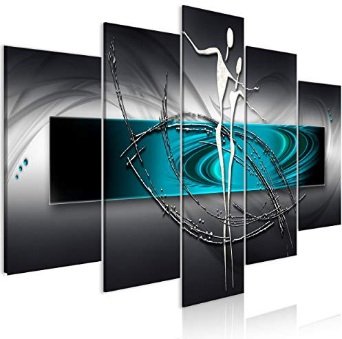 decomonkey Bilder Abstrakt 150x75 cm 5 Teilig Wandbild Groß Leinwandbild XXL Deko Wohnzimmer Schlafzimmer Büro Wanddeko Leinwand Pictures For Wall Poster Wall Painting Abstrakt 150x75 cm e Modern