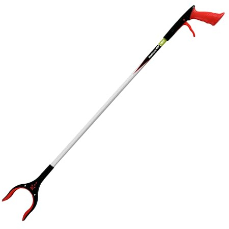 The Helping Hand Company Street Master PRO Gel Litter Picker 33”/85cm. Heavy Duty Litter Picker for Adults, Trash Picker with Comfy Gel Handle, Multi Use Rubbish Grabber with 90 Degree Rotating Head