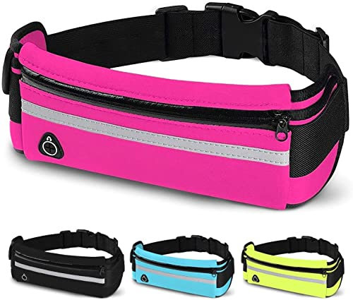 Marsupio Running Uomo & Donna, marsupio corsa Impermeabile - per Corsa, Sportivo, Trekking, Sport, Fitness, Jogging, Camminata - marsupio running Cintura Palestra - per Tutti Cellulare (Rosa)
