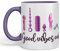 Good Vibes Only Woman Toys Keramik-Tasse, Geschenk, Tee, Kaffee, Weihnachten, Büro, Zuhause, sarkastischer Witz (lila)