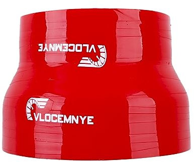 VLOCEMNYE Manguera de acoplamiento recto de silicona, diámetro interior de 80 mm a 105 mm, longitud de 76 mm, turbo, intercooler reforzado, mangueras hidráulicas industriales, color rojo