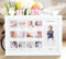 AIDIER Baby Bilderrahmen Erinnerung für Erste Jahr 12 Monate Fotorahmen Collage für 12 Fotos Fotocollage Baby Geburtsgeschenk für Neugeborene Babyparty Ersten Geburtstag Geschenke