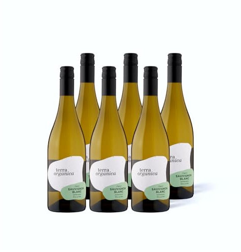 Terra Organica Sauvignon Blanc - White Wine from Chile with Gooseberry and Lime Notes, A Bright, Fruity & Zesty Wine - Perfect Pairing to Fish and Spicy Dishes, 13% ABC 6 x 75cl - White Wine Gift Set