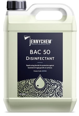 4 X 5L Pure BAC-50 Disinfectant Liquid - Water Treatment Floor Disinfectant - Multi Purpose Cleaner for Various Surfaces - Cleanser for Domestic, Commercial Use - Easy to Use