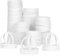 LVNRIDS 100 pièces Bracelets en silicone pour Adultes, 8 inch Bracelets en caoutchouc élastique pour le sport Cadeaux en vrac les fournitures pour enseignants Décorations de fête Blanc