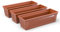 Plastard Blumenkasten 3er Set 100 cm lang Farbe Terrakotta Pflanzkasten, Balkonkasten, Blumenkübel aus witterungsbeständigen Kunststoff für Garten und Balkon