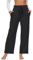 BATHRINS Jogginghose Damen Lang Baumwolle Freizeithose Sporthose Damen High Waist Trainingshose Sweatpants Baggy Kordelzug Yogahose mit Taschen