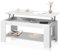 duehome | Mesa de Centro Elevable, Mesa Auxiliar, Modelo LYA, Acabado en Color Blanco Artik, Medidas: 102 cm (Largo) x 50 cm (Ancho) x 43-54 cm (Alto)