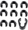 TOPPERFUN 10pcs Flexible Mic Cable Clamps Cable Clip for Mic Holder for Home Stage Studio