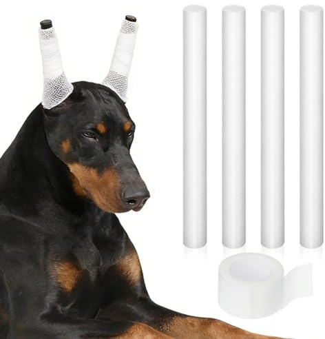 SUPVOX Soporte De Orejas para Perro con 4 Varillas De Espuma Suave Y Cinta Adhesiva para Levantar Y Corregir Orejas De Cachorro Uso CóModo Y Reutilizable